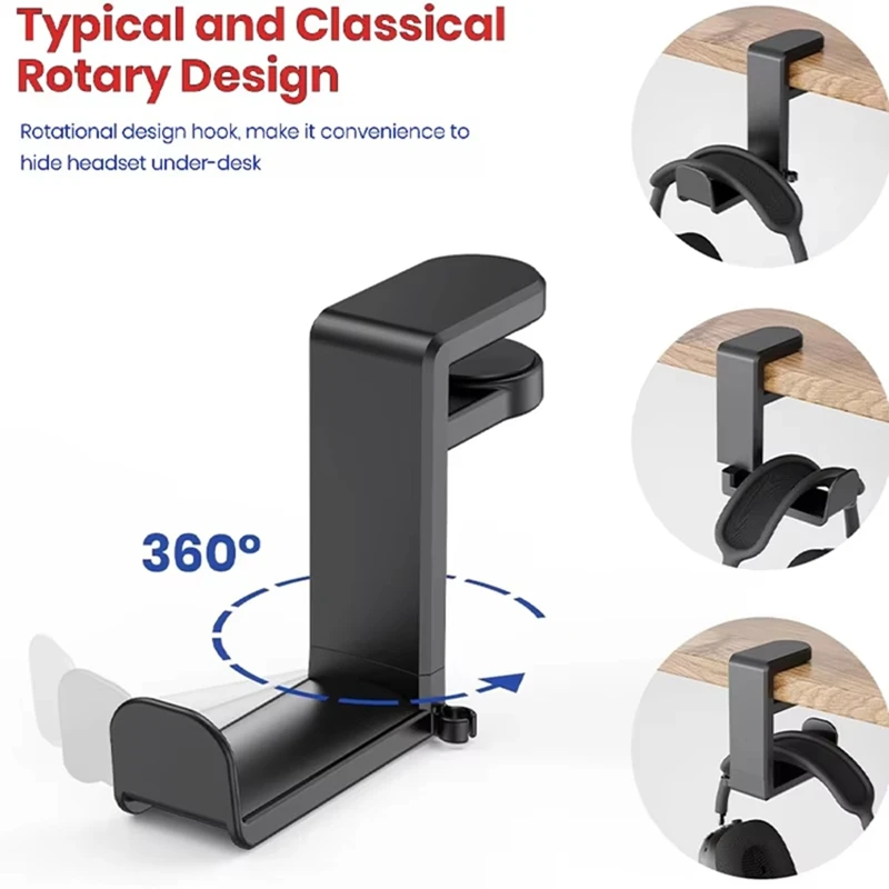 360 °   회전식 헤드폰 스탠드 데스크탑 헤드셋 홀 - Headphone Stand Desk 리뷰 및 가격