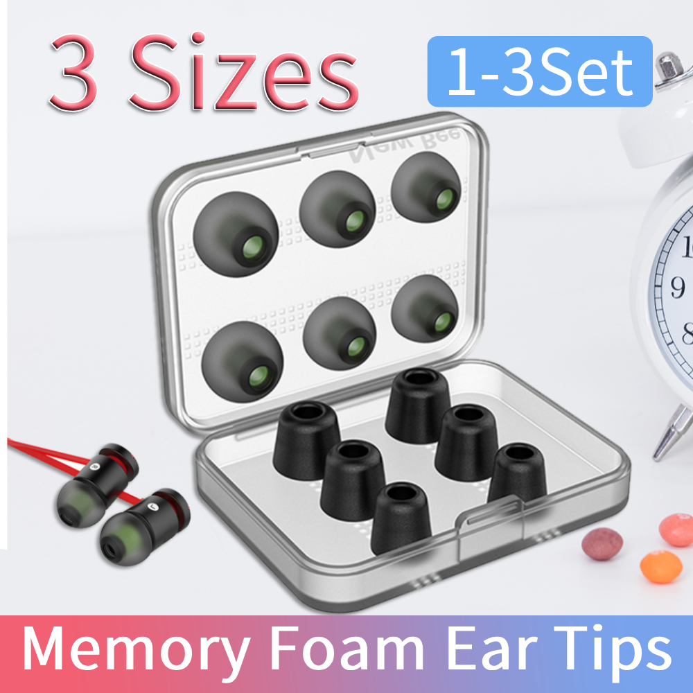 1-3세트 메모리폼 이어팁 (케이스 포함) 소음 차단  - Earphone Foam Tip 리뷰 및 가격