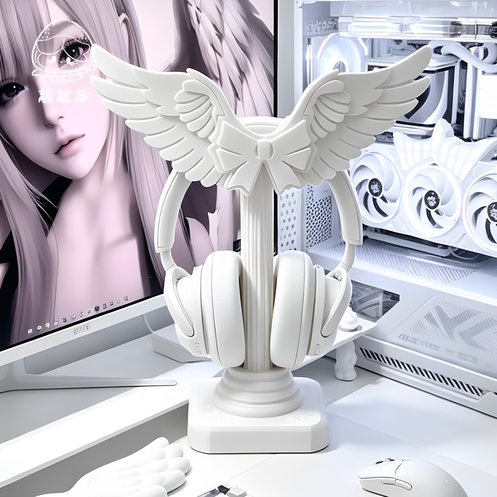 귀여운 천사 날개 모양의 헤드셋 거치대, 3D 프린팅으 - Headphone Stand Desk 리뷰 및 가격