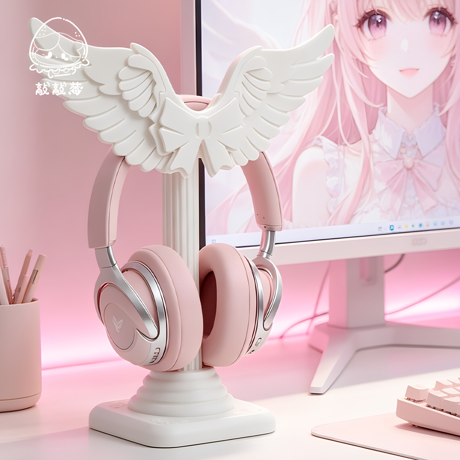 귀여운 천사 날개 모양의 헤드셋 거치대, 3D 프린팅으 - Headphone Stand Desk 리뷰 및 가격