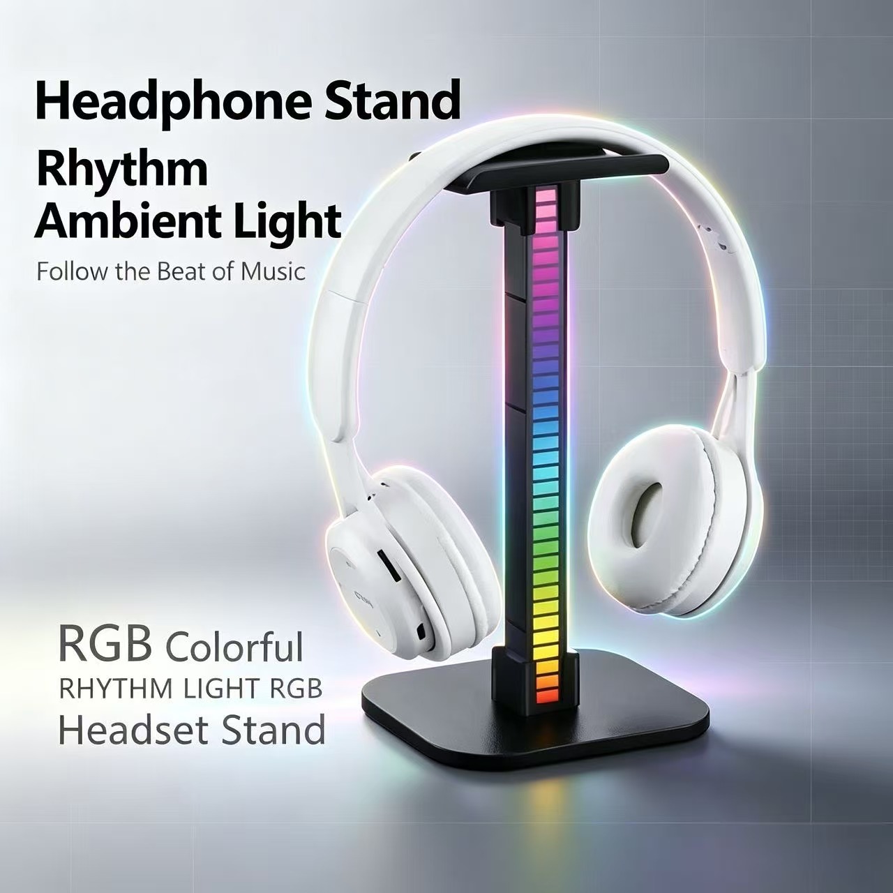USB 게이밍 헤드폰 스탠드 RGB 리듬 라이트 탈착식 - Headphone Stand Desk 리뷰 및 가격